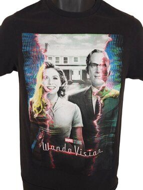 WandaVision T Shirt Mens Size Small Black Marvel Studios Comic Book Series